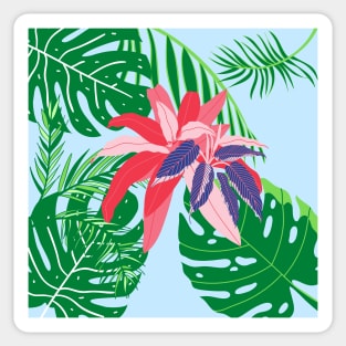 Tropical Leaves and FLowers Sticker